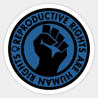 Reproductive Rights are Human Rights (blue) Sticker